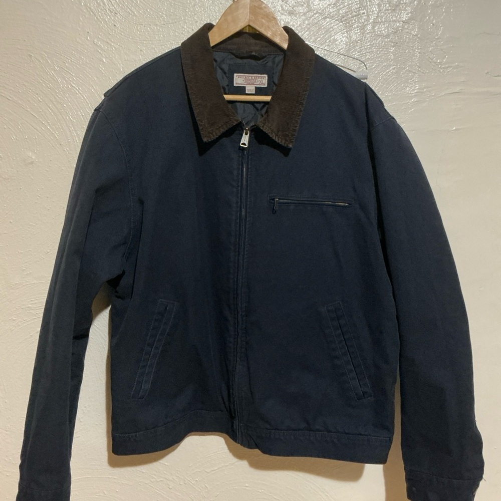 J. CREW Wallace Barnes Canvas Work Jacket XL navy